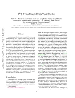 CVB: A Video Dataset of Cattle Visual Behaviors