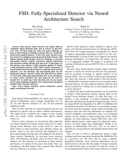 FSD: Fully-Specialized Detector via Neural Architecture Search