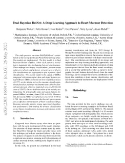 Dual Bayesian ResNet: A Deep Learning Approach to Heart Murmur Detection