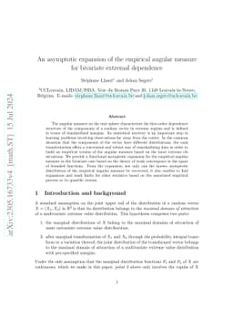 An asymptotic expansion of the empirical angular measure for bivariate
  extremal dependence