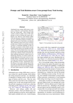 Prompt- and Trait Relation-aware Cross-prompt Essay Trait Scoring
