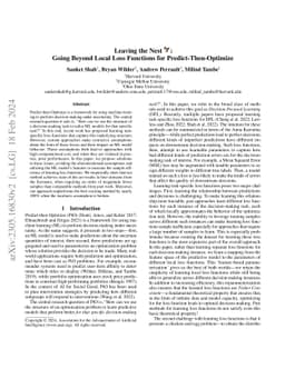 Leaving the Nest: Going Beyond Local Loss Functions for
  Predict-Then-Optimize