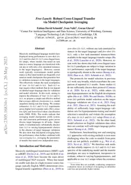 Free Lunch: Robust Cross-Lingual Transfer via Model Checkpoint Averaging