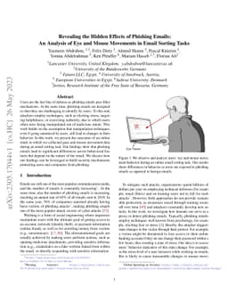 Revealing the Hidden Effects of Phishing Emails: An Analysis of Eye and
  Mouse Movements in Email Sorting Tasks