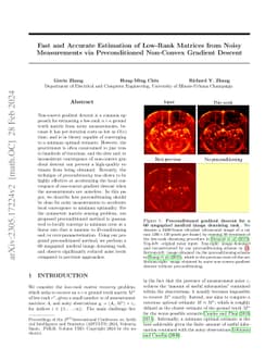 Fast and Accurate Estimation of Low-Rank Matrices from Noisy
  Measurements via Preconditioned Non-Convex Gradient Descent