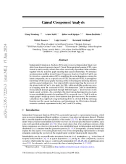 Causal Component Analysis