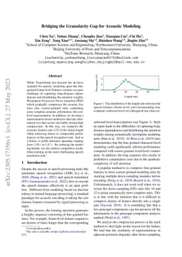 Bridging the Granularity Gap for Acoustic Modeling