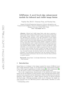 LE2Fusion: A novel local edge enhancement module for infrared and
  visible image fusion