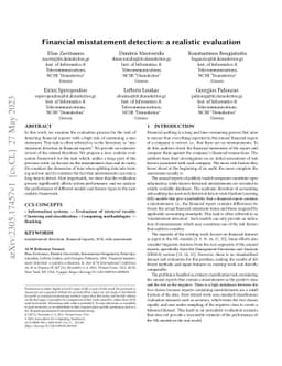 Financial misstatement detection: a realistic evaluation