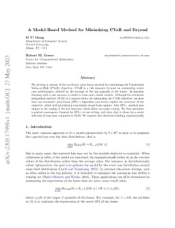 A Model-Based Method for Minimizing CVaR and Beyond