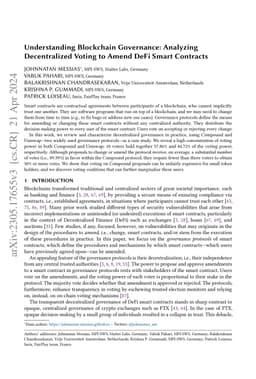 Understanding Blockchain Governance: Analyzing Decentralized Voting to
  Amend DeFi Smart Contracts