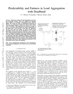 Predictability and Fairness in Load Aggregation with Deadband