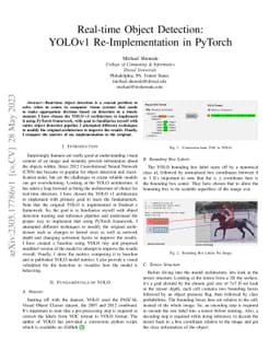 Real-time Object Detection: YOLOv1 Re-Implementation in PyTorch