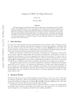 Analysis of ROC for Edge Detectors