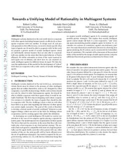 Towards a Unifying Model of Rationality in Multiagent Systems