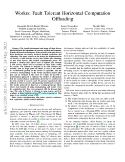 Workrs: Fault Tolerant Horizontal Computation Offloading