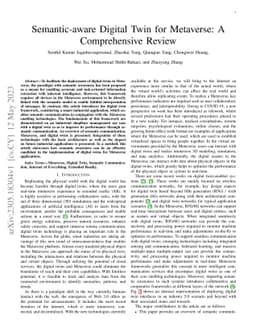 Semantic-aware Digital Twin for Metaverse: A Comprehensive Review