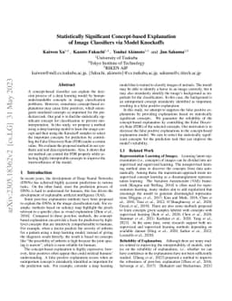 Statistically Significant Concept-based Explanation of Image Classifiers
  via Model Knockoffs