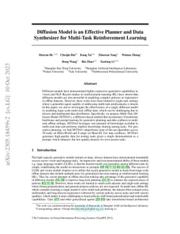 Diffusion Model is an Effective Planner and Data Synthesizer for
  Multi-Task Reinforcement Learning