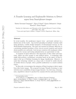 A Transfer Learning and Explainable Solution to Detect mpox from
  Smartphones images