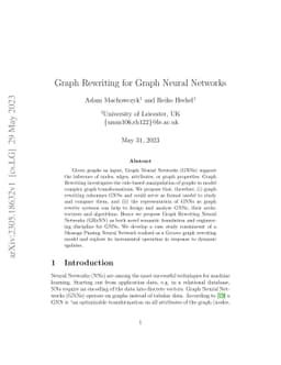 Graph Rewriting for Graph Neural Networks