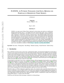 PyPOTS: A Python Toolbox for Data Mining on Partially-Observed Time
  Series