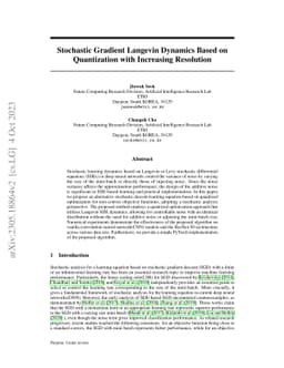 Stochastic Gradient Langevin Dynamics Based on Quantization with
  Increasing Resolution
