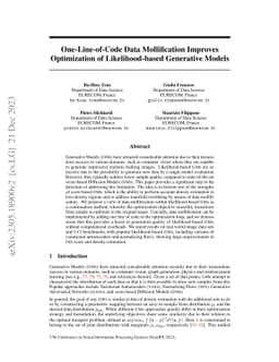 One-Line-of-Code Data Mollification Improves Optimization of
  Likelihood-based Generative Models