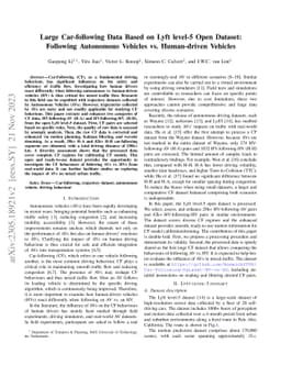 Large Car-following Data Based on Lyft level-5 Open Dataset: Following
  Autonomous Vehicles vs. Human-driven Vehicles
