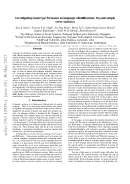Investigating model performance in language identification: beyond
  simple error statistics