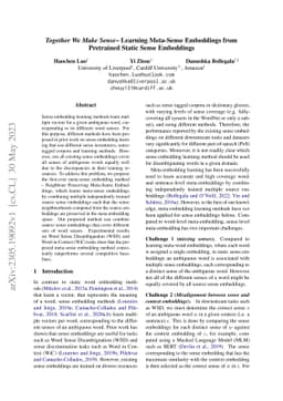 Together We Make Sense -- Learning Meta-Sense Embeddings from Pretrained
  Static Sense Embeddings