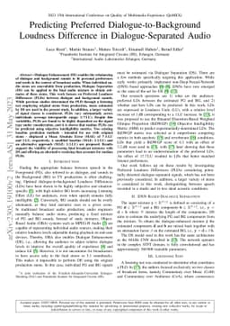 Predicting Preferred Dialogue-to-Background Loudness Difference in
  Dialogue-Separated Audio