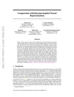 Compression with Bayesian Implicit Neural Representations