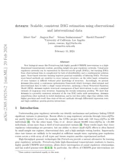 dotears: Scalable, consistent DAG estimation using observational and
  interventional data
