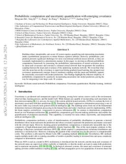 Probabilistic computation and uncertainty quantification with emerging
  covariance