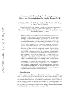 Incremental Learning for Heterogeneous Structure Segmentation in Brain
  Tumor MRI