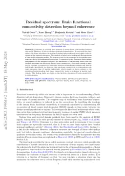 Residual spectrum: Brain functional connectivity detection beyond
  coherence