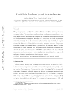 A Multi-Modal Transformer Network for Action Detection
