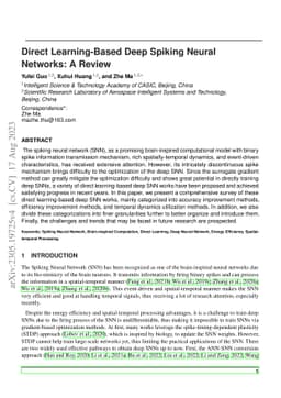 Direct Learning-Based Deep Spiking Neural Networks: A Review