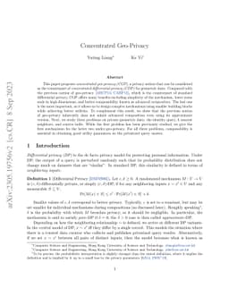 Concentrated Geo-Privacy