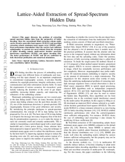 Lattice-Aided Extraction of Spread-Spectrum Hidden Data