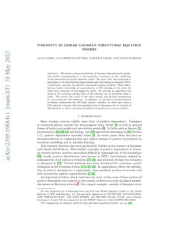 Positivity in Linear Gaussian Structural Equation Models