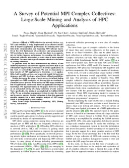 A Survey of Potential MPI Complex Collectives: Large-Scale Mining and
  Analysis of HPC Applications