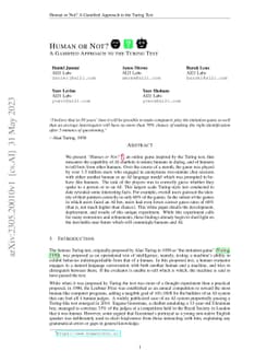 Human or Not? A Gamified Approach to the Turing Test