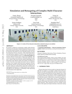 Simulation and Retargeting of Complex Multi-Character Interactions