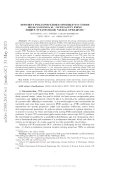 Efficient PDE-Constrained optimization under high-dimensional
  uncertainty using derivative-informed neural operators