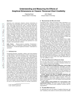 Understanding and Measuring the Effects of Graphical Dimensions on
  Viewers' Perceived Chart Credibility
