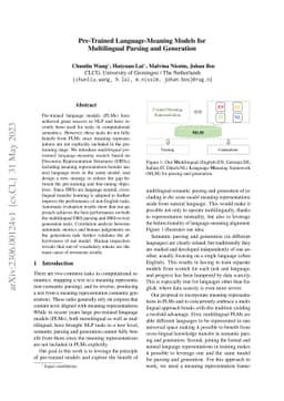 Pre-Trained Language-Meaning Models for Multilingual Parsing and
  Generation