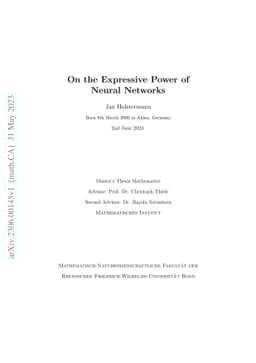 On the Expressive Power of Neural Networks