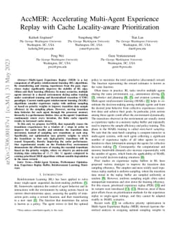 AccMER: Accelerating Multi-Agent Experience Replay with Cache
  Locality-aware Prioritization